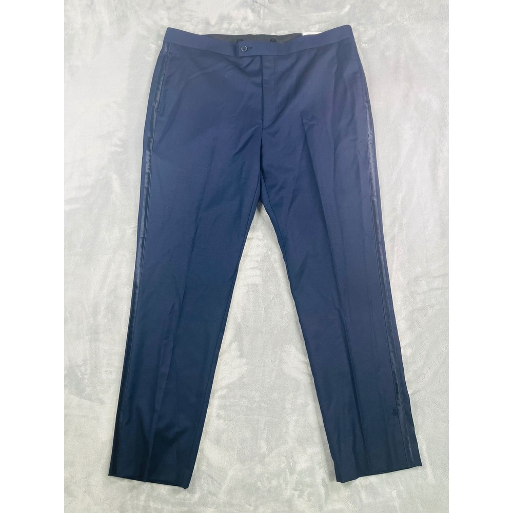 Lauren Ralph Lauren Tuxedo Pants Mens 40x32 Navy New Classic Fit Satin Stripe